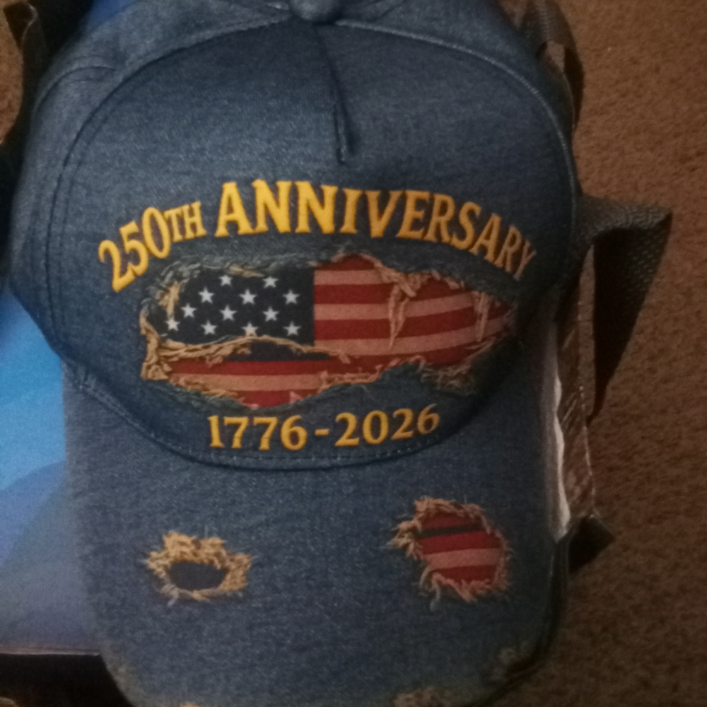 250th Anniversary 1776-2026 Embroidered Denim Baseball Cap - Blue